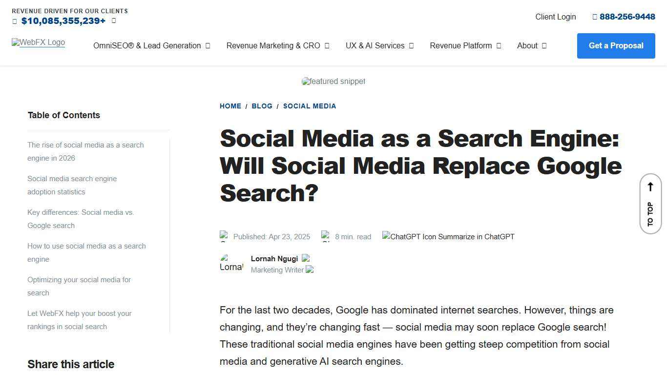 Exploring Social Media as a Search Engine in 2026 and Beyond